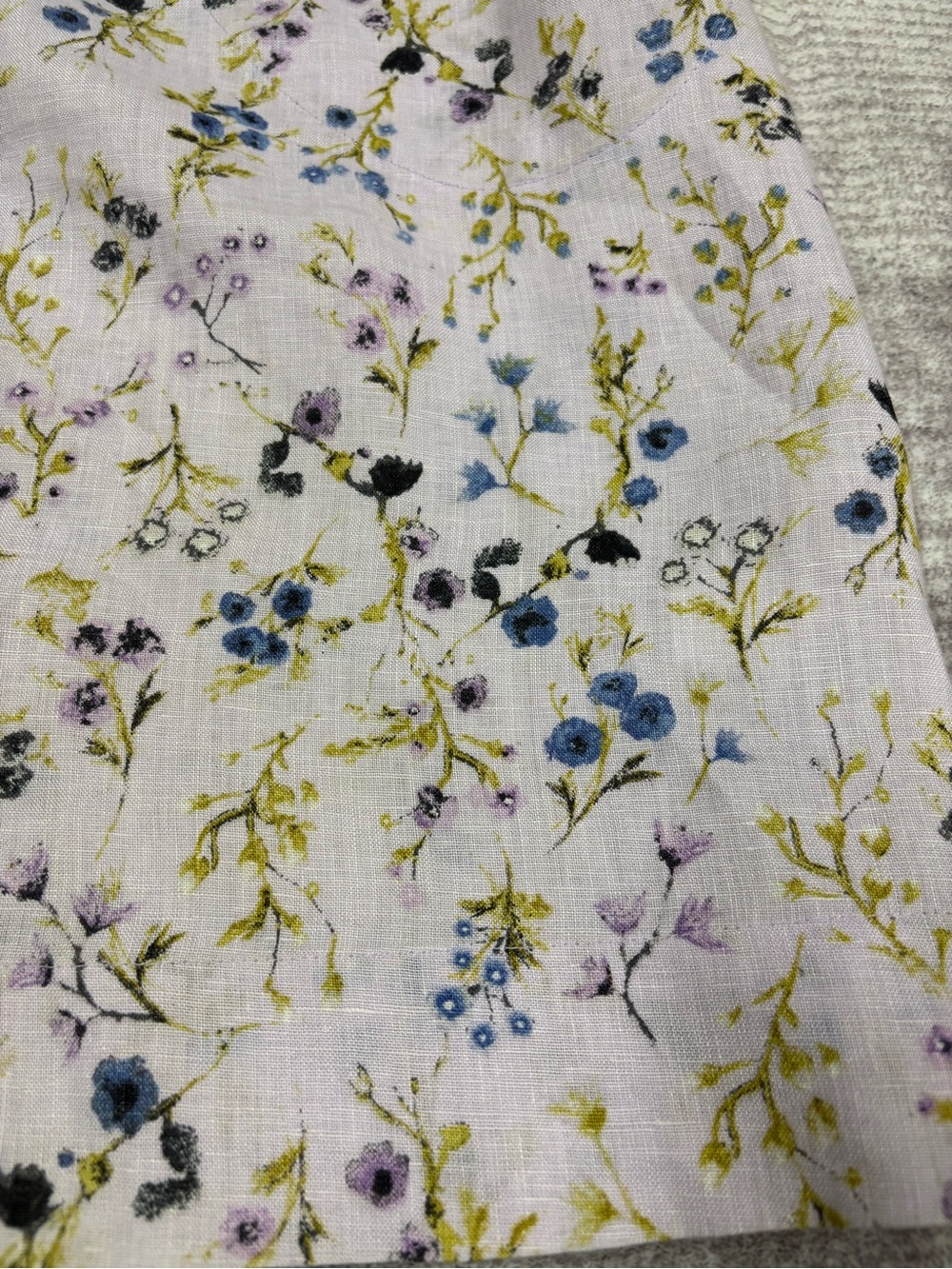 J. Jill Womens Love Linen Sleeveless Floral Jumper Dress Size S Lavender Summer - Picture 9 of 11